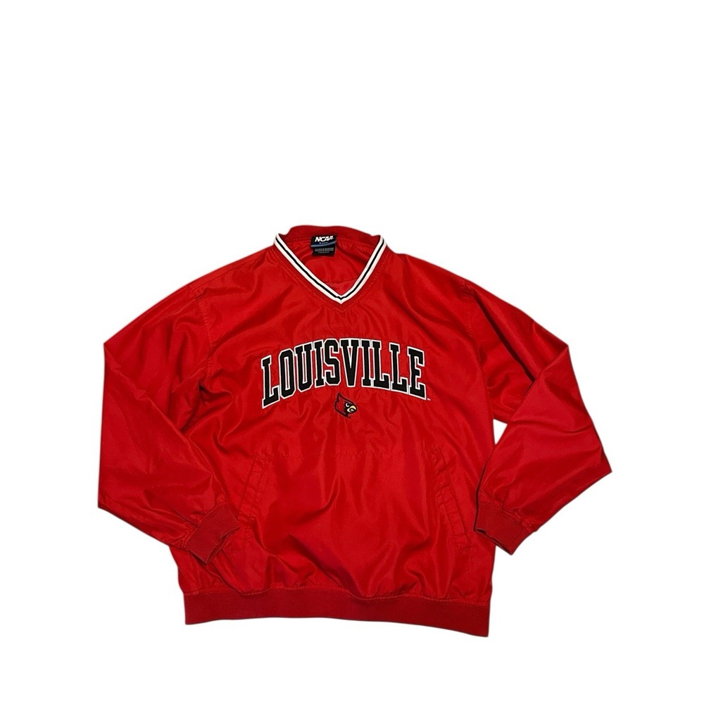 Vtg University Of Louisville Cardinals NCAA Em.Pullover Windbreaker Size M By KA